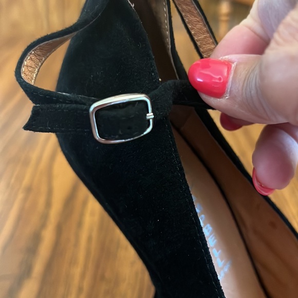 CJeffery Campbell dayzz Suede Platform Curved Heel Adjustable Strap Pumps Heels - Picture 11 of 16